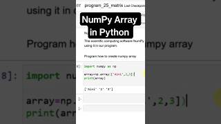 Master NumPy Arrays Fast Python Shortcut! #python #ai