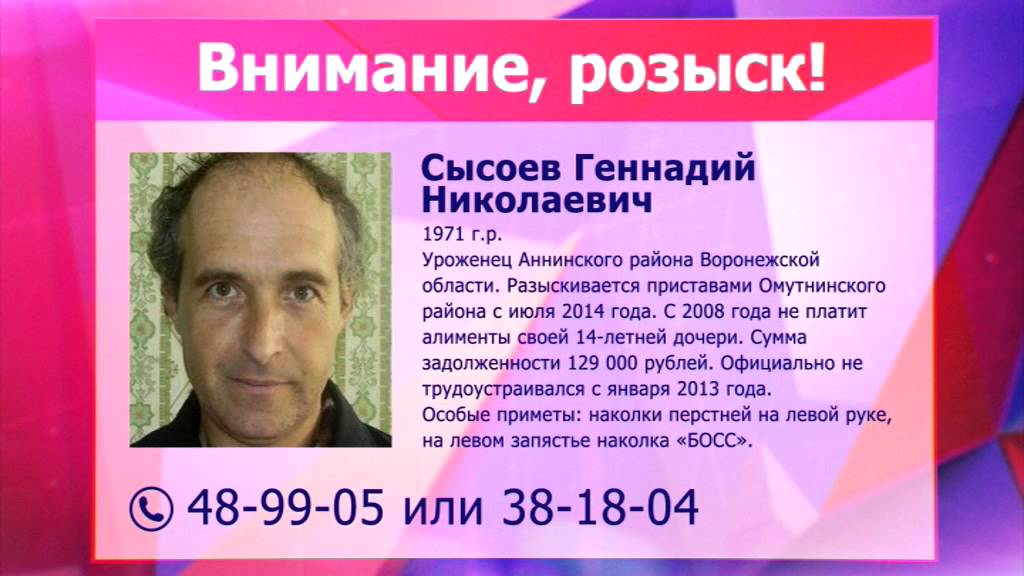 Розыск неплательщиков алиментов Сысоева и Мизоновой. Место происшествия ...