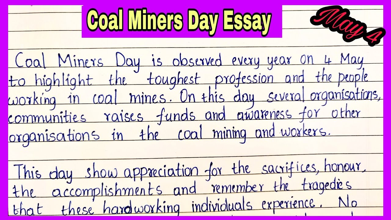 essay about miners