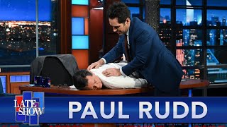 Paul Rudd Gives Stephen Colbert A MuchNeeded Massage