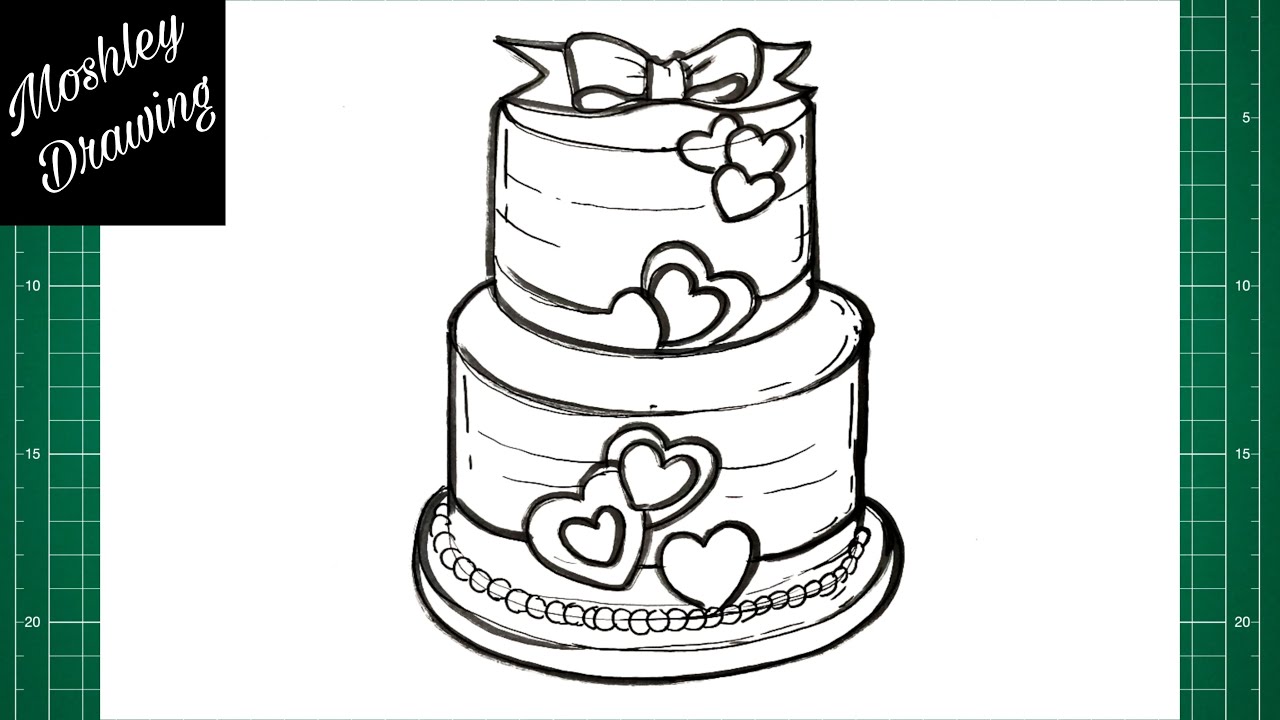 How to Draw a Valentine Cake YouTube