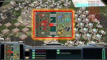 "The best Ion Cannons" USA CIC vs 5 GLA Hard AI | Command & Conquer Generals Zero Hour Mod