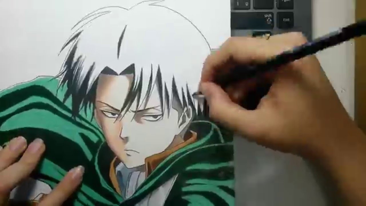 Speed Drawing Levi Ackerman Shingeki No Kyojin Youtube