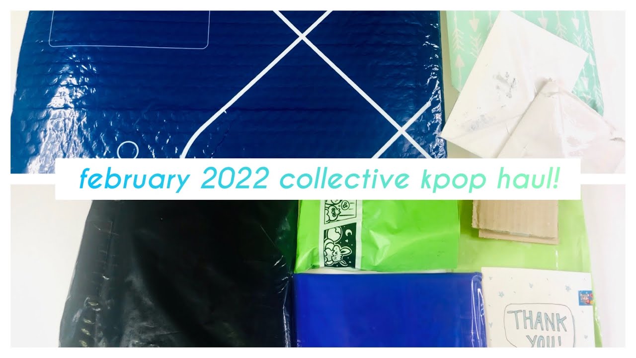 february 2022 collective kpop haul - photocards, trades, merch & another sticker album! ✨