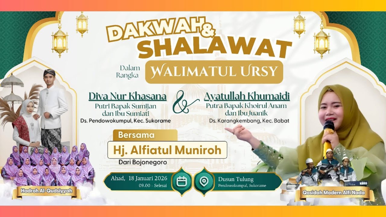 Live Streaming - DAKWAH & SHALAWAT  Bersama Hj.ALFIATUL MUNIROH # Walimatul Ursy 