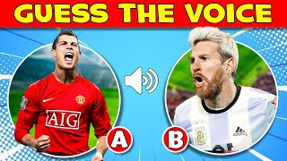 Guess The Voice Of The Football Player  🔊 Lionel Messi, Cristiano Ronaldo, Mbappé | Football Quiz