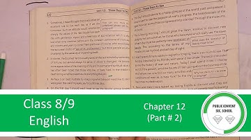 English | Class 9 | Unit 12: Three Days To See (Part # 2)
