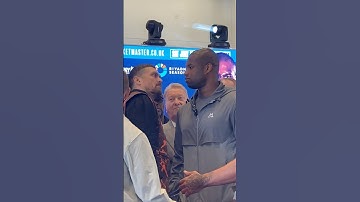 Daniel Dubois vs Usyk face off #boxing #war