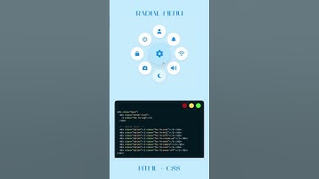 Radial Menu UI Design | HTML CSS Animation #coding #frontendcourse #webdevelopment #htmlcss #css