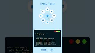 Radial Menu UI Design | HTML CSS Animation #coding #frontendcourse #webdevelopment #htmlcss #css