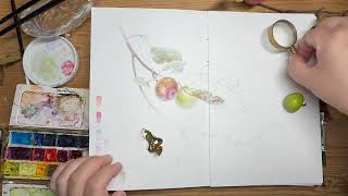 Sketchbook Progress and Apple Branch Page Underway