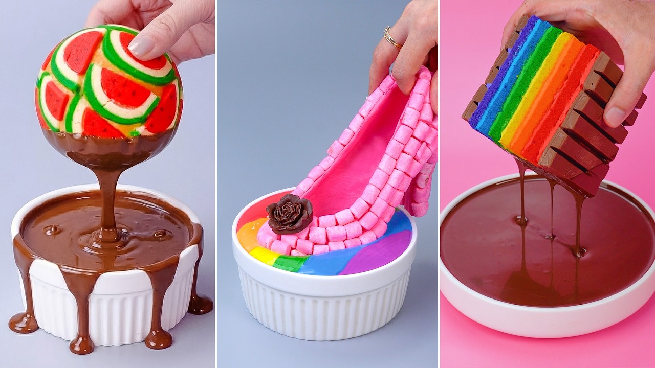 Tantangan Cokelat Buatan Sendiri yang Memuaskan 🌈 Amazing Cake, Dessert, Ice Cream You'll Love