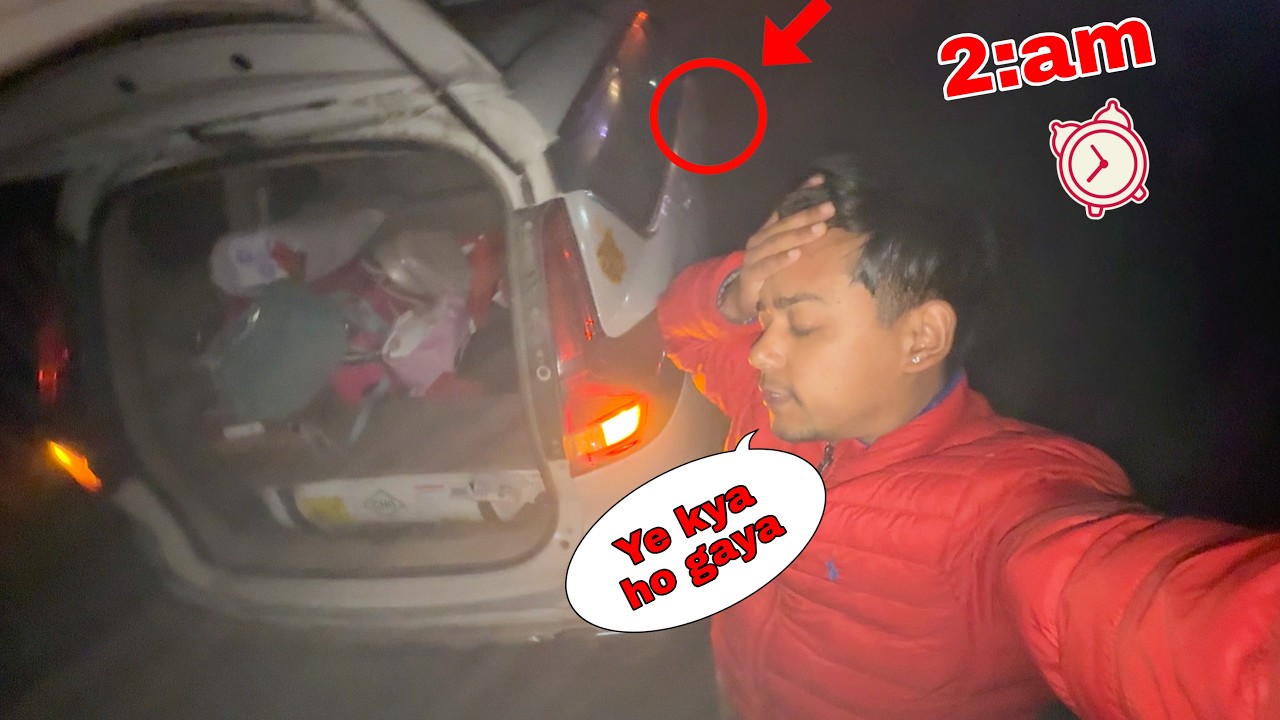 2am at Delhi Highway 🥵Gaddi Ka Tire Fat Gaya