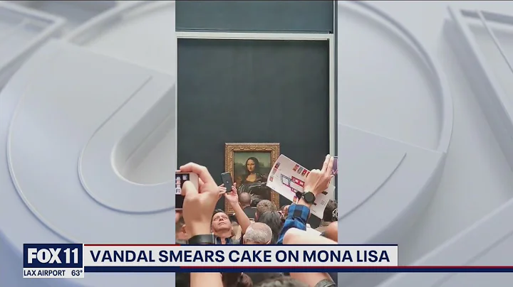 Mona Lisa smeared with cake by man disguised as older woman in wheelchair