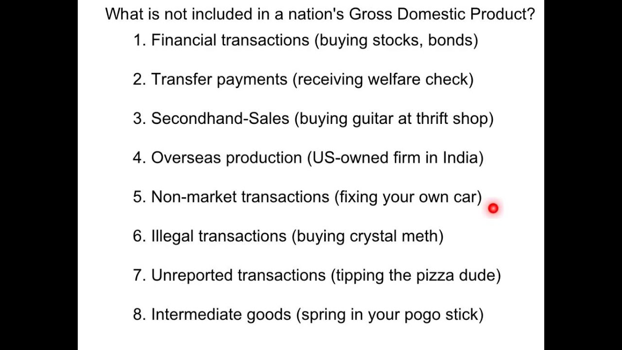 NB2 Excluded From GDP What NOT To Count YouTube