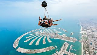 WE JUMPED OUT OF AN AIRPLANE IN DUBAI.