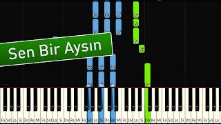 Sen Bir Aysın | Synthesia Piyano - Nasıl Çalınır