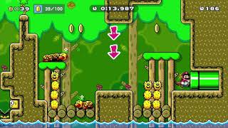 Super Mario Maker 2 - Ninji Speedrun: Cape Mario Master (0:38.933)