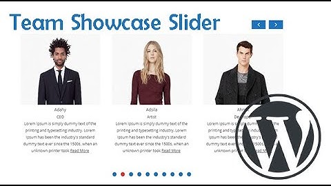 Display team showcase slider for WordPress