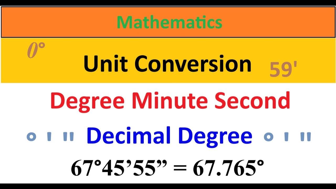 how-to-convert-degree-minute-second-to-decimal-degree-unit-youtube
