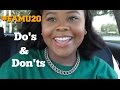 #FAMU20 Do's & Don'ts