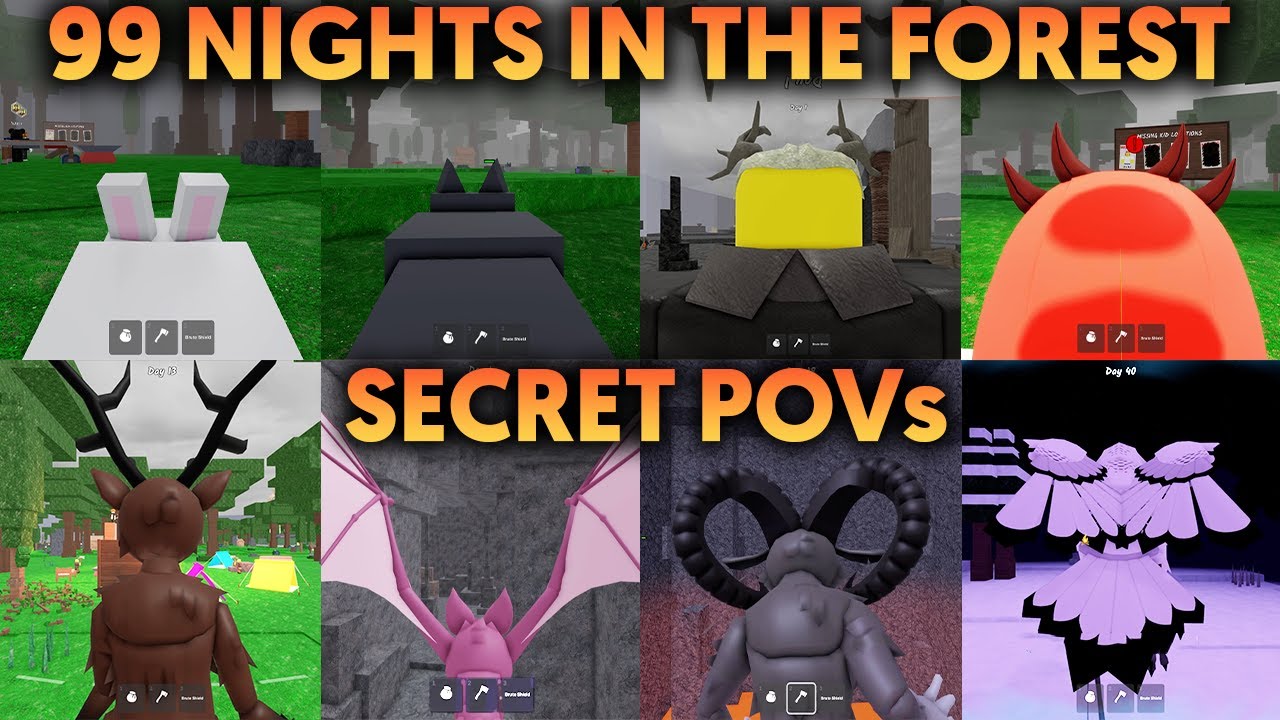 99 Nights in the Forest - All Entities Secret POVs & Morphs [ROBLOX]
