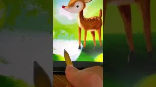 I decided this springtime deer needed a winter makeover!  🦌🎄 Which version do you prefer?