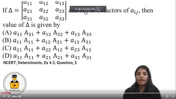 Class 12 NCERT Maths | Ch 4: Determinants| Ex 4.3 Q5 Solution