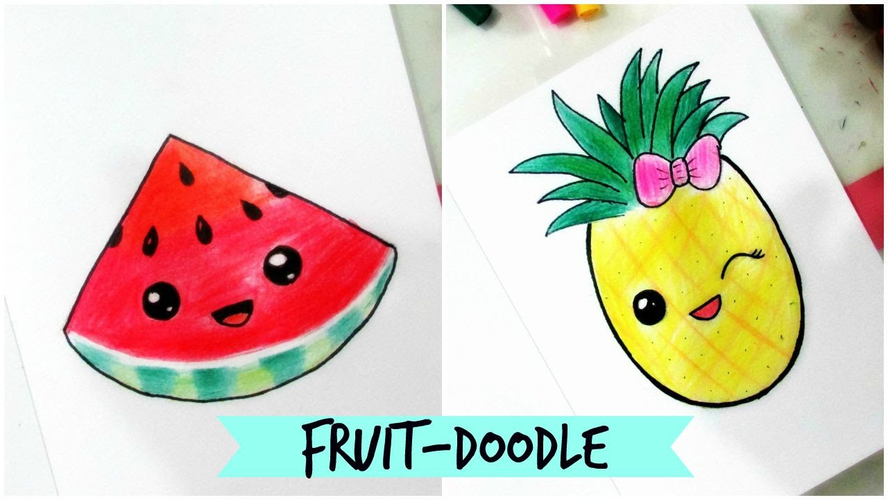 How to draw-Cute Fruit Doodle (Part-2) - YouTube