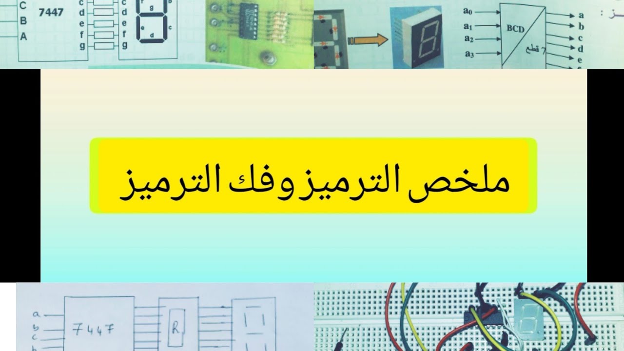 Codeur et décodeur الوحدة 4 الترميز وفك الترميز ملخص