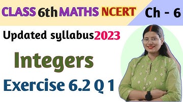 Q 1, Ex 6.2 - Integers - Chapter 6 - Class 6th NCERT | maths new syllabus 2023