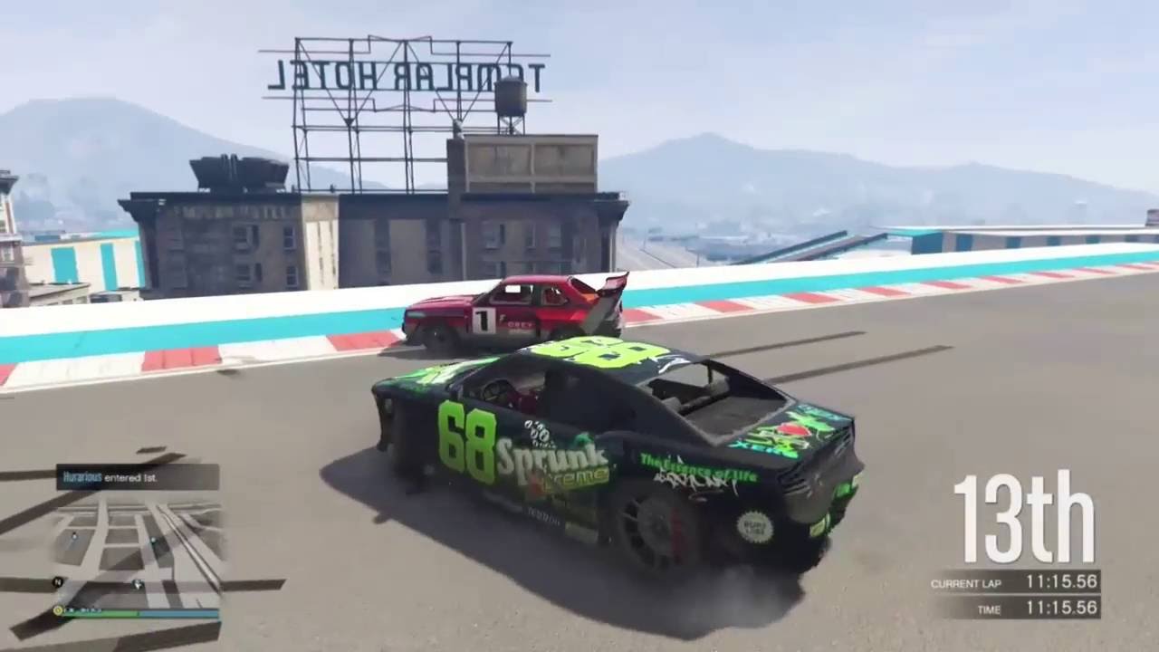 GTA 5: Ruining a 14 Man, 23 Minute Stunt Race