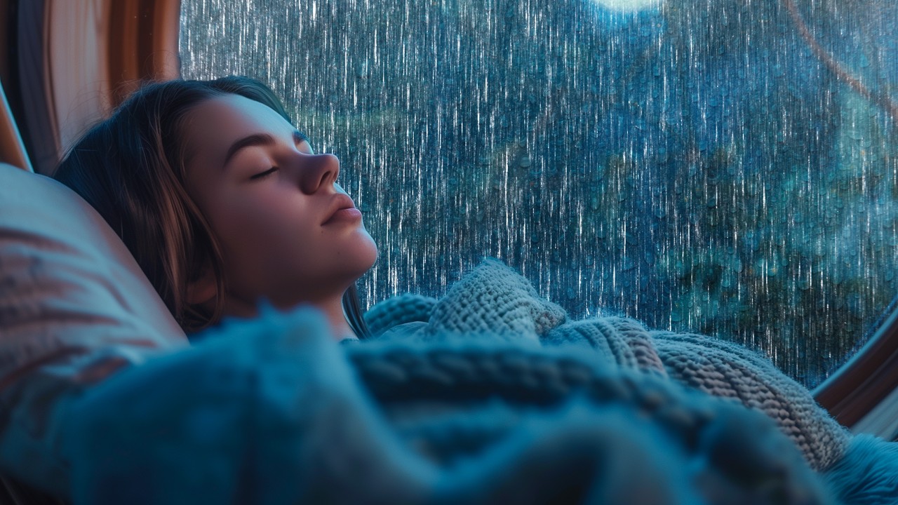 Let Go of Stress with Steady Rain Outside a Cozy Cabin Window - 10 hr Rain