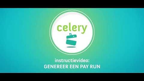 Genereer een pay-run in Celery