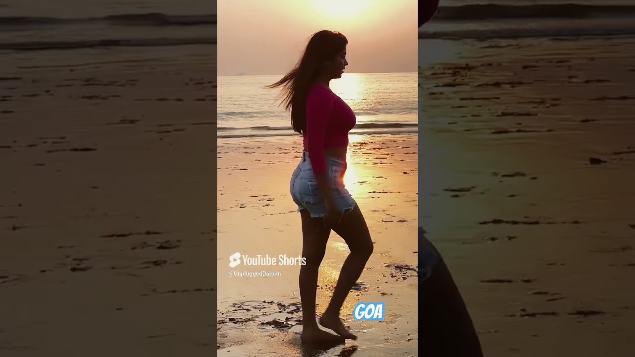 Cute Indian Girl Walking on Goa Beach 🌊✨ | Chill Vibes Only 