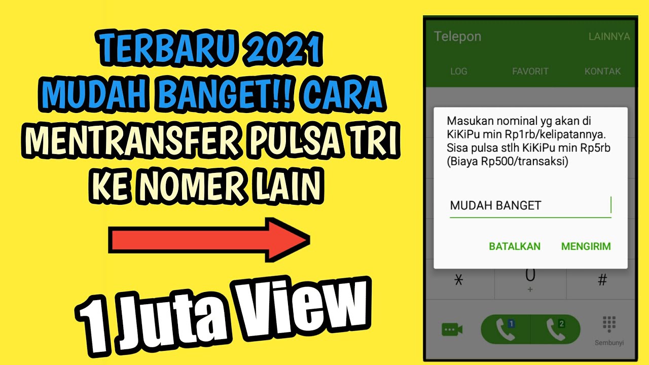 Cara transfer pulsa ke operator lain. 