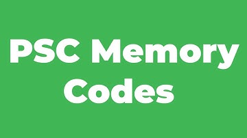 Memory Codes For PSC PART -1|Easy PSC Study.