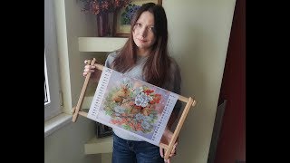 Embroidery Scroll Frame and my Beaded cross stitch Finishes