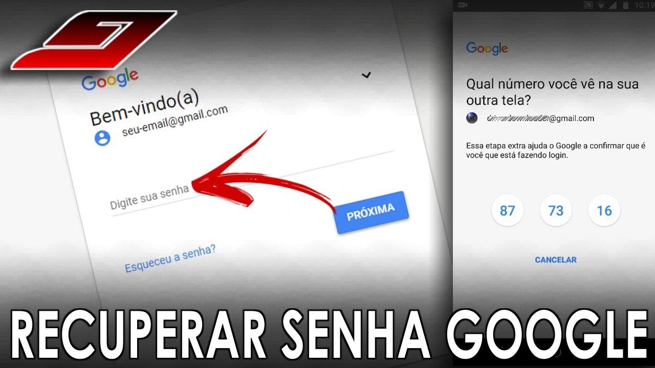 Recuperar senha gmail celular android