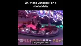 Jin, V, and jungkook on a ride in Malta together🤣🤣😂😂😅😅😎😎😎😎😎😎💜