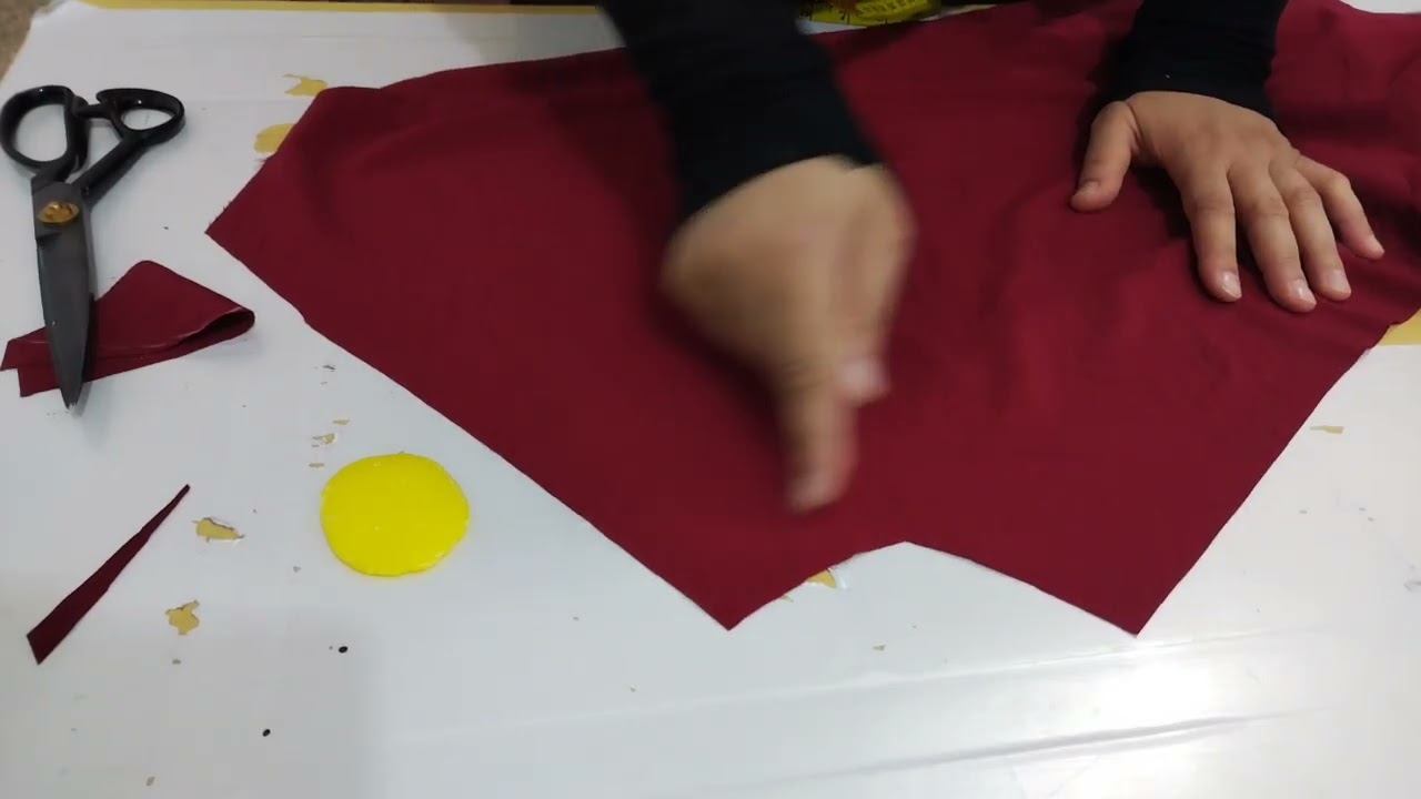 تفصال وخياطه دشداشه موديل رياضي تطعيم مع طريقه تثبيت سوتاج 