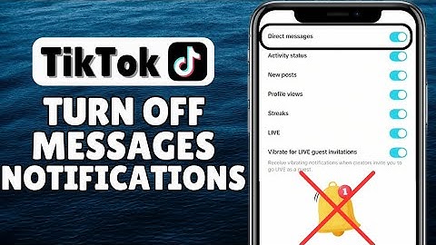 How To Turn Off Direct Messages Notifications On TikTok | iOS & Android