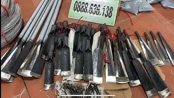 Nhà em bắt đầu rèn,thuổng,dầm đánh cây,cuốc tây làm nông nghiêp,tât cả dụng cụ đều bằng nhíp ÔTÔ,