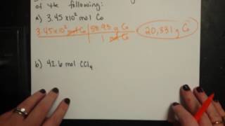 MOLAR CONVERSIONS - Practice Problem 1 - (slide 7)