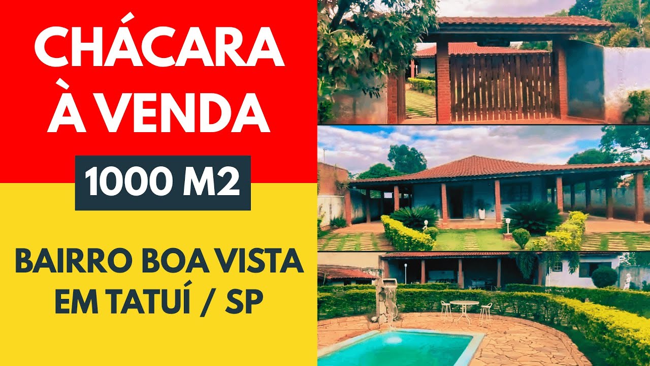 Chácara à Venda em Tatuí - Interior de SP - 1000 m² - Bairro Boa Vista - 12 KM do Centro de Tatuí