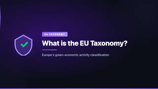 What is the EU Taxonomy