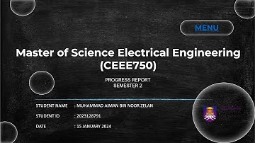 Universiti Teknologi Mara (UiTM) Progress Report Semester 2 CEEE750 -Muhammad Aiman Bin Noor Zelan