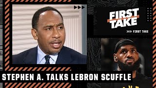 Stephen A. breaks down the optics of the LeBron-Isaiah Stewart scuffle | First Take
