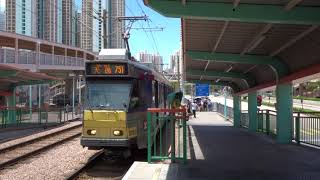MTR Light Rail: Tin Yat bound Phase II LRV 1085/1209 Rt.751 entering Tin Yat