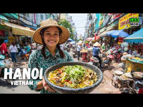 Hanoi Vietnam Walking Tour 4K HDR | Bustling Old Quarter Streets, Markets & Daily Life